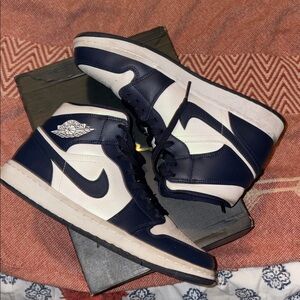 Nike Midnight Blue and White High-Tops